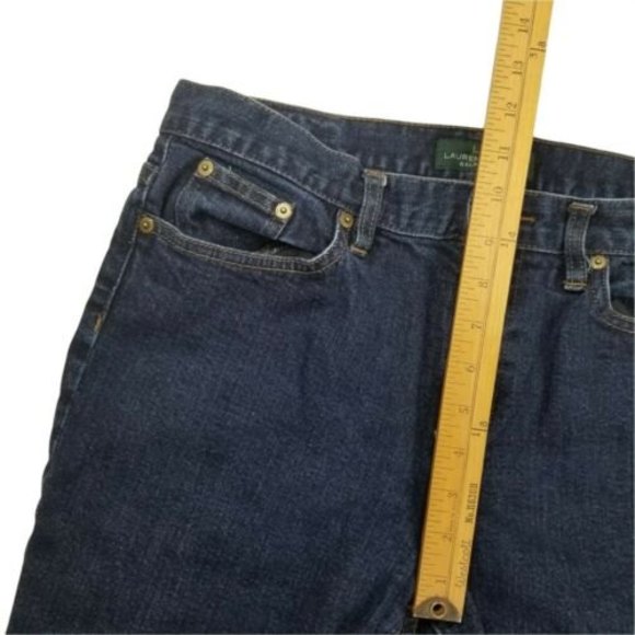 Polo Ralph Lauren Womens Sz 10 Boot Cut Jeans Blue Mid Rise Dark Wash W32 L29.5 - Picture 7 of 12